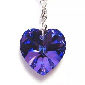 Violet Swarovski Heart Pendant